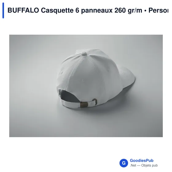 Casquette personnalisable 6 panneaux avec logo - BUFFALO - Image 10