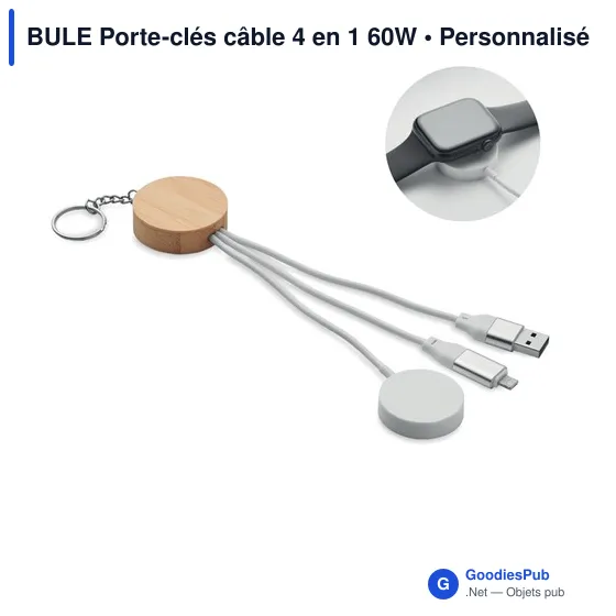 BULE Porte-clés câble 4 en 1 60W - Image 1