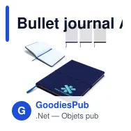 Bullet journal A5 personnalisable en R-PET recyclé avec logo - Bullet RPET - Miniature 1