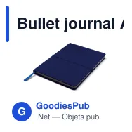 Bullet journal A5 personnalisable en R-PET recyclé avec logo - Bullet RPET - Miniature 2