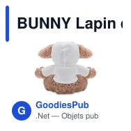 BUNNY Lapin en peluche - Miniature 2