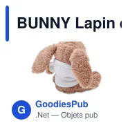 BUNNY Lapin en peluche - Miniature 5