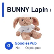BUNNY Lapin en peluche - Miniature 6