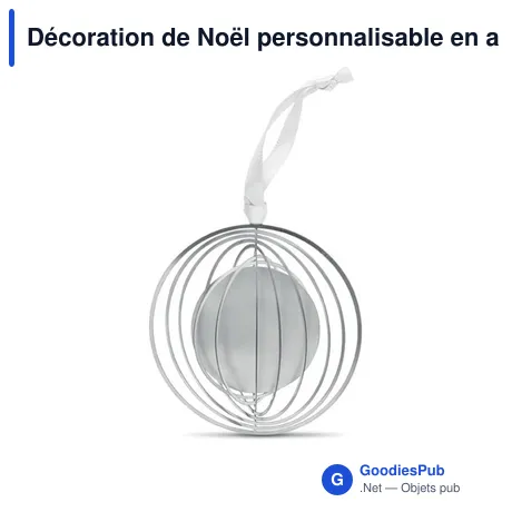 Décoration de Noël personnalisable en acier inoxydable avec logo