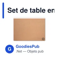 Set de table en liège personnalisable avec logo - Miniature 2