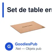 Set de table en liège personnalisable avec logo - Miniature 4