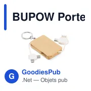 BUPOW Porte-clés et câble de charge - Miniature 1