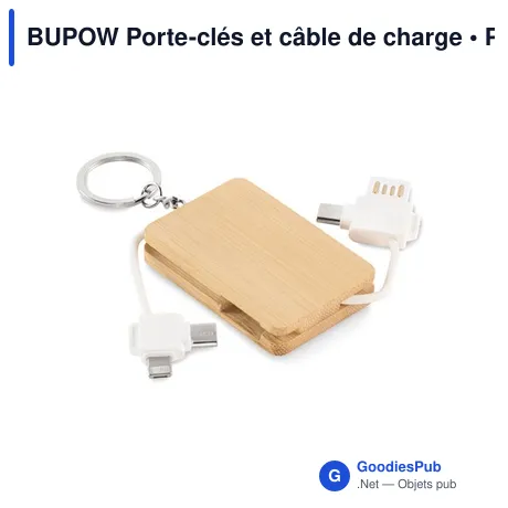 BUPOW Porte-clés et câble de charge