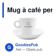 Mug à café personnalisable Burano 200 ml avec sous-tasseavec logo - Miniature 3