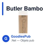 Tire-bouchon personnalisable Butler Bamboo avec logo - Miniature 2