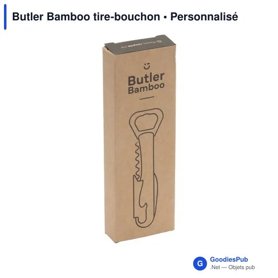 Tire-bouchon personnalisable Butler Bamboo avec logo - Image 2