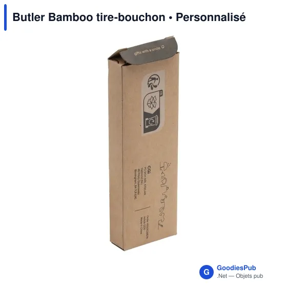 Tire-bouchon personnalisable Butler Bamboo avec logo - Image 3