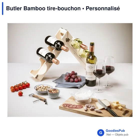 Tire-bouchon personnalisable Butler Bamboo avec logo - Image 4