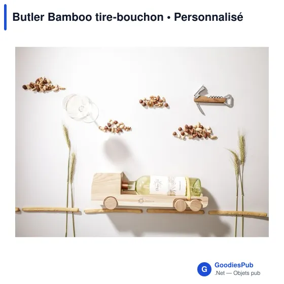 Tire-bouchon personnalisable Butler Bamboo avec logo - Image 5
