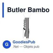 Tire-bouchon personnalisable Butler Bamboo avec logo - Miniature 6