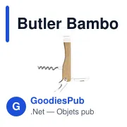 Tire-bouchon personnalisable Butler Bamboo avec logo - Miniature 7