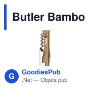 Tire-bouchon personnalisable Butler Bamboo avec logo - Miniature 8