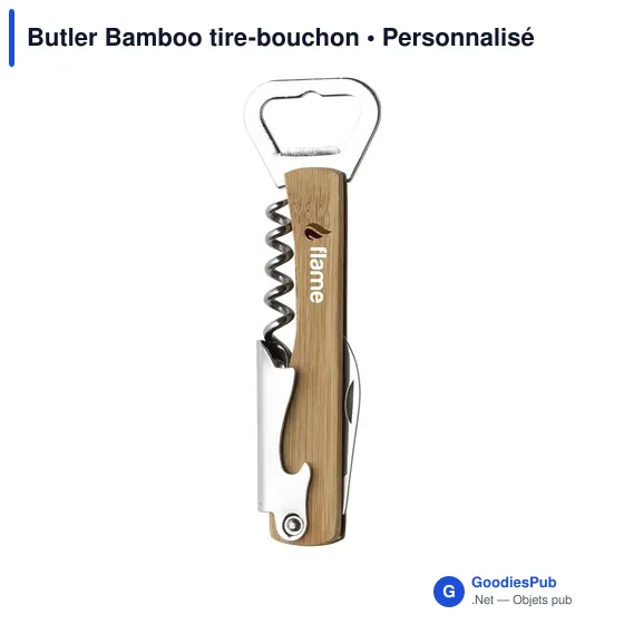Tire-bouchon personnalisable Butler Bamboo avec logo - Image 8