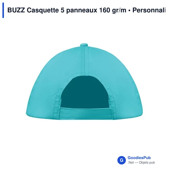 BUZZ Casquette 5 panneaux 160 gr/m - Image 2
