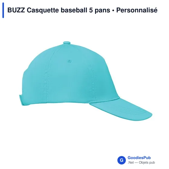 BUZZ Casquette 5 panneaux 160 gr/m - Image 3