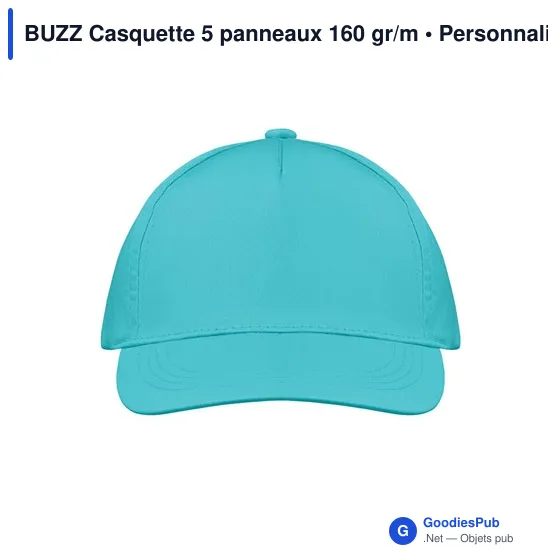 BUZZ Casquette 5 panneaux 160 gr/m - Image 4
