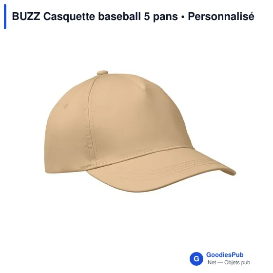 BUZZ Casquette 5 panneaux 160 gr/m - Image 5