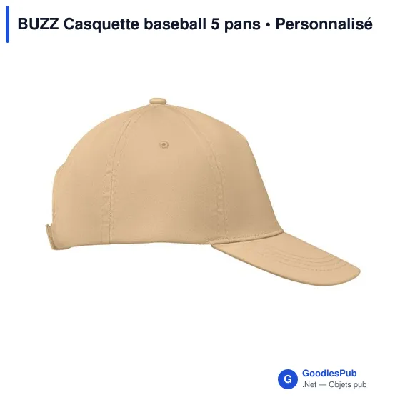 BUZZ Casquette 5 panneaux 160 gr/m - Image 7