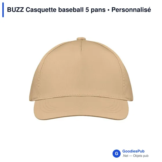 BUZZ Casquette 5 panneaux 160 gr/m - Image 8