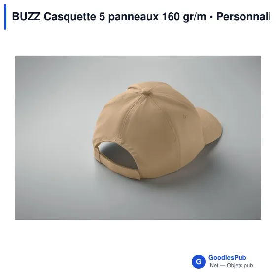 BUZZ Casquette 5 panneaux 160 gr/m - Image 9