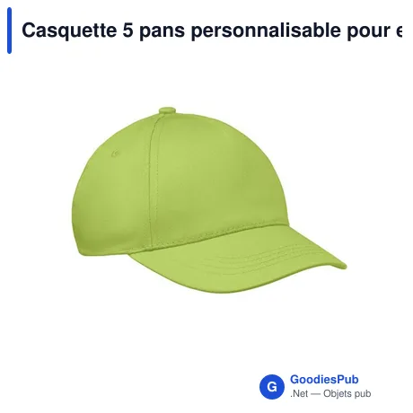Casquette 5 pans personnalisable pour enfants avec logo - BUZZ KIDS