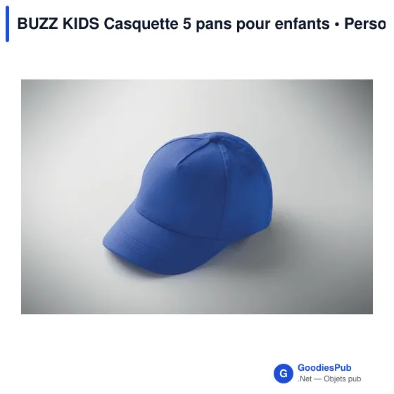 Casquette 5 pans personnalisable pour enfants avec logo - BUZZ KIDS - Image 12