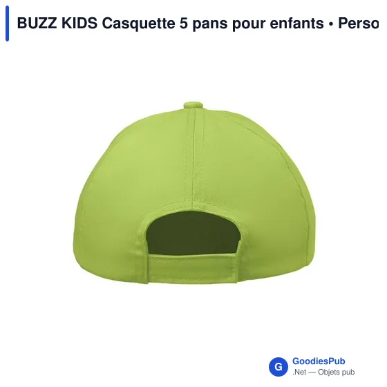 Casquette 5 pans personnalisable pour enfants avec logo - BUZZ KIDS - Image 4