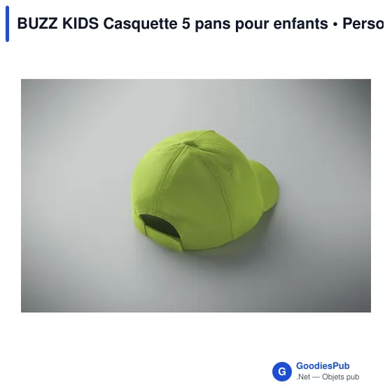 Casquette 5 pans personnalisable pour enfants avec logo - BUZZ KIDS - Image 5