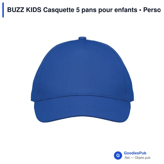 Casquette 5 pans personnalisable pour enfants avec logo - BUZZ KIDS - Image 8