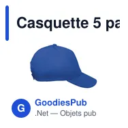 Casquette 5 pans personnalisable pour enfants avec logo - BUZZ KIDS - Miniature 9
