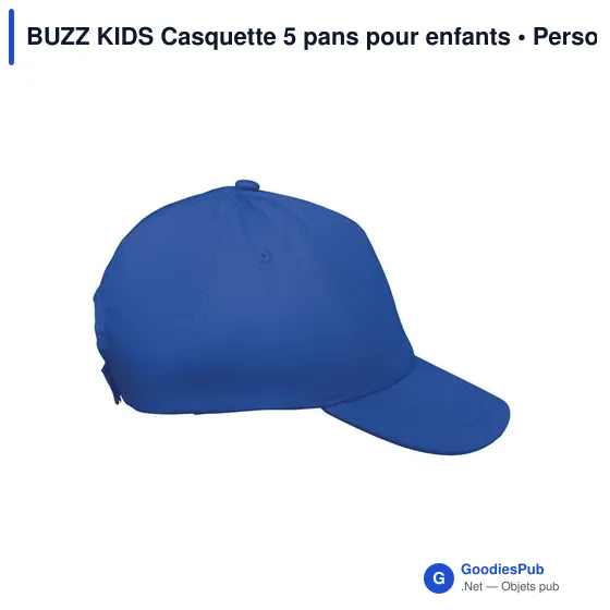Casquette 5 pans personnalisable pour enfants avec logo - BUZZ KIDS - Image 9