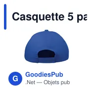 Casquette 5 pans personnalisable pour enfants avec logo - BUZZ KIDS - Miniature 10