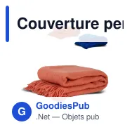 Couverture personnalisable en laine 130 x 170 cm avec logo - Byon Franca - Miniature 1