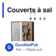 Couverts à salade personnalisables en acier inoxydable avec logo - Byon Insalata - Miniature 1