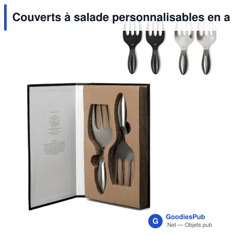 Couverts à salade personnalisables en acier inoxydable avec logo - Byon Insalata