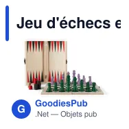 Jeu d'échecs et backgammon personnalisable en bois avec logo - Byon Beth - Miniature 1
