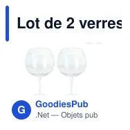 Lot de 2 verres à vin personnalisables 470 ml avec logo - Byon Opacity - Miniature 1