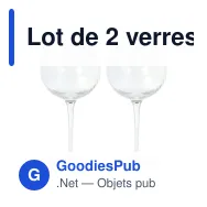 Lot de 2 verres à vin personnalisables 470 ml avec logo - Byon Opacity - Miniature 2