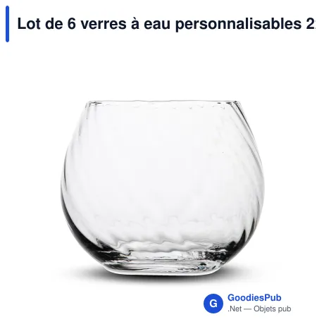 Lot de 6 verres à eau personnalisables 220 ml avec logo - Byon Opacity
