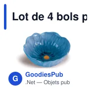 Lot de 4 bols personnalisables en grès cérame avec logo - Byon Poppy - Miniature 2