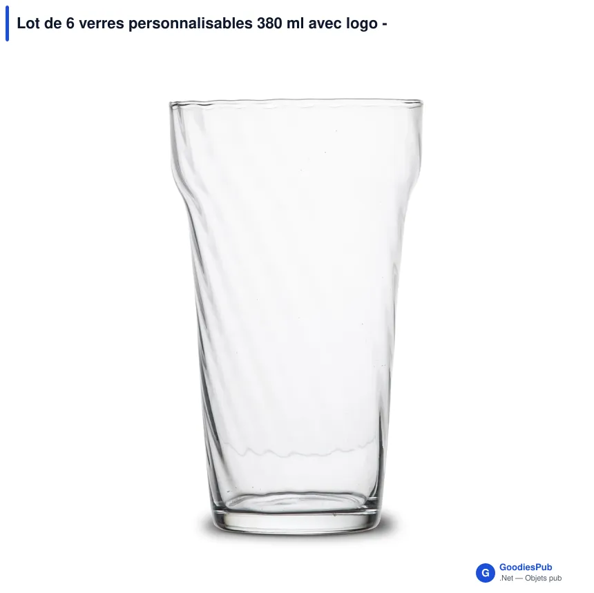 Lot de 6 verres personnalisables 380 ml avec logo - Byon Opacity - Image 2