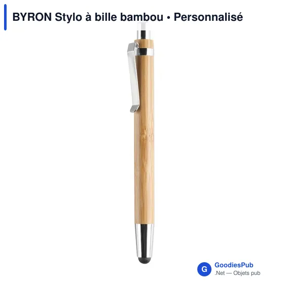BYRON Stylo à bille bambou - Image 2