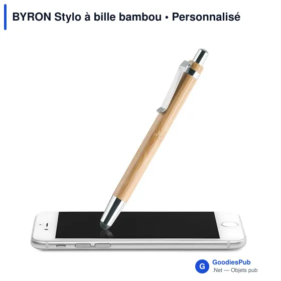 BYRON Stylo à bille bambou - Image 3