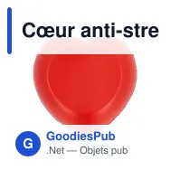 Cœur anti-stress personnalisable en mousse PU avec logo - Blanc ou rouge - Miniature 3
