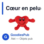 Cœur en peluche personnalisable avec logo - Anmara - Miniature 2